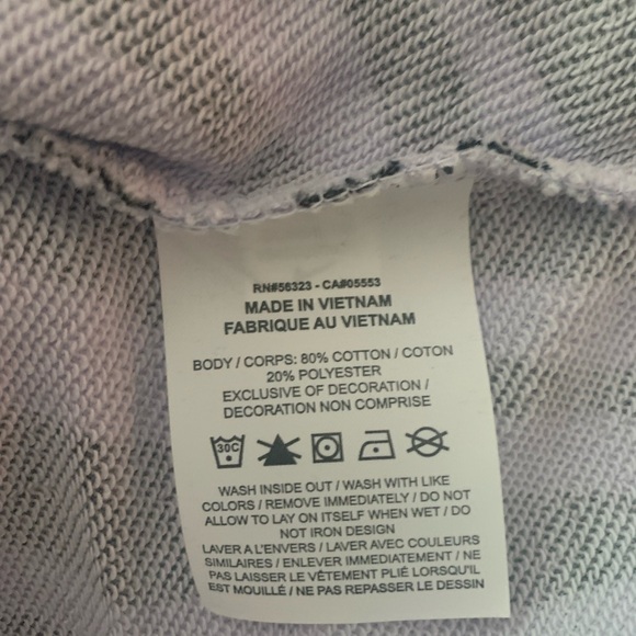 Nike Women's Black and Lilac Zebra Print Sweatshirt NWT- L - Picture 3 of 5